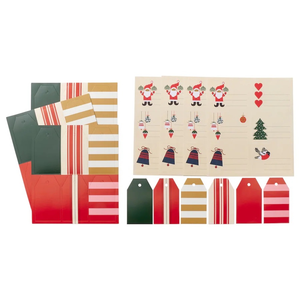 IKEA nwt Christmas VINTERFINT
Label, set of 48, christmas motifs